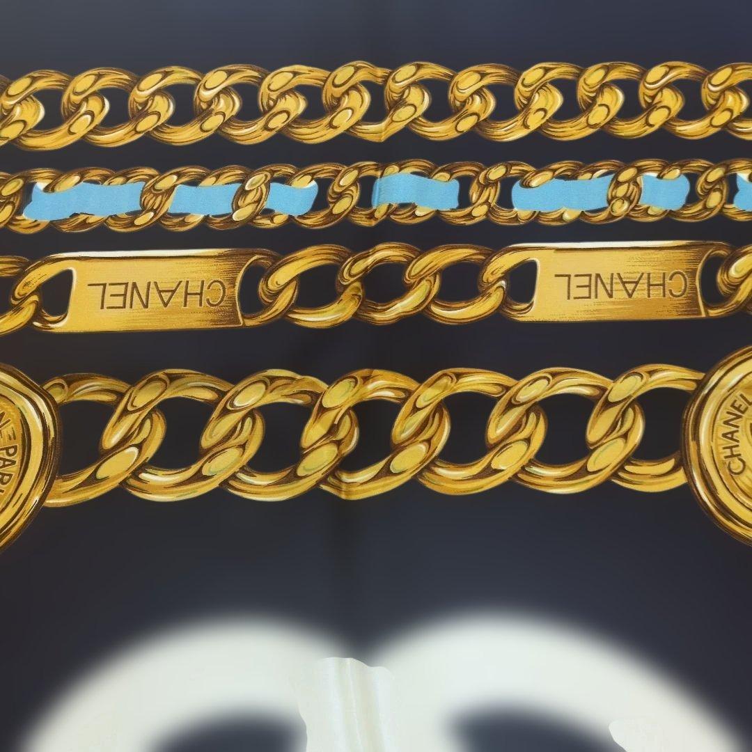 CHANEL チェーン柄 スカーフ
