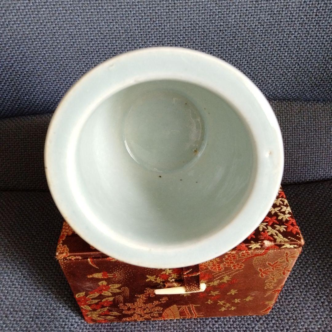 中国骨董【清の時代染付青花喜字缸】保存状態良好昔旅行した時に香港中芸百貨店で購入
