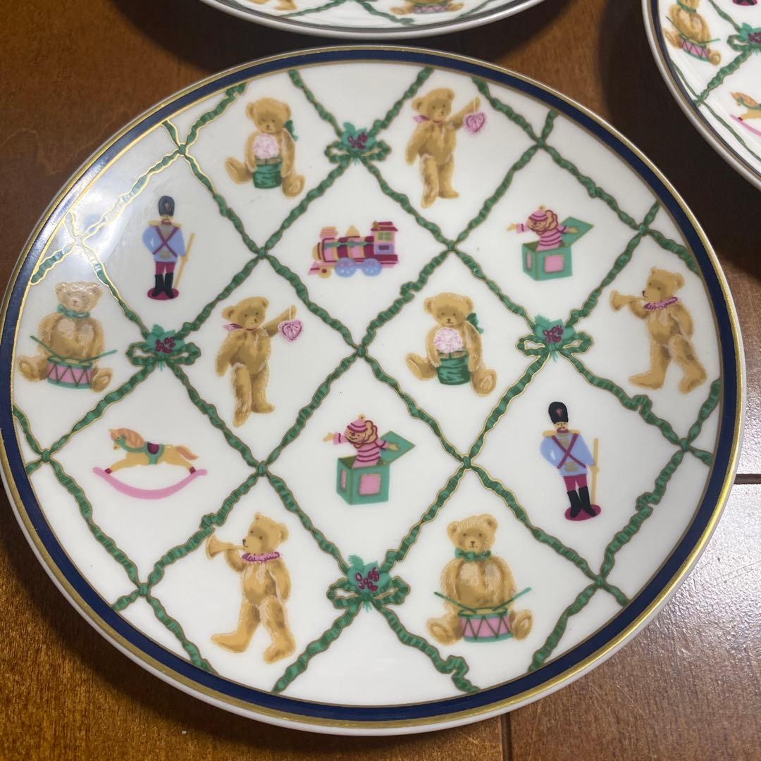ナルミ ホールマーク ポエティック・ベア プチプレート5枚　テディベア
