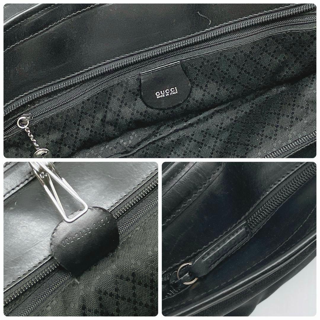 良品 GUCCI A4可能 キャンバス トートバッグ シルバー金具 f223