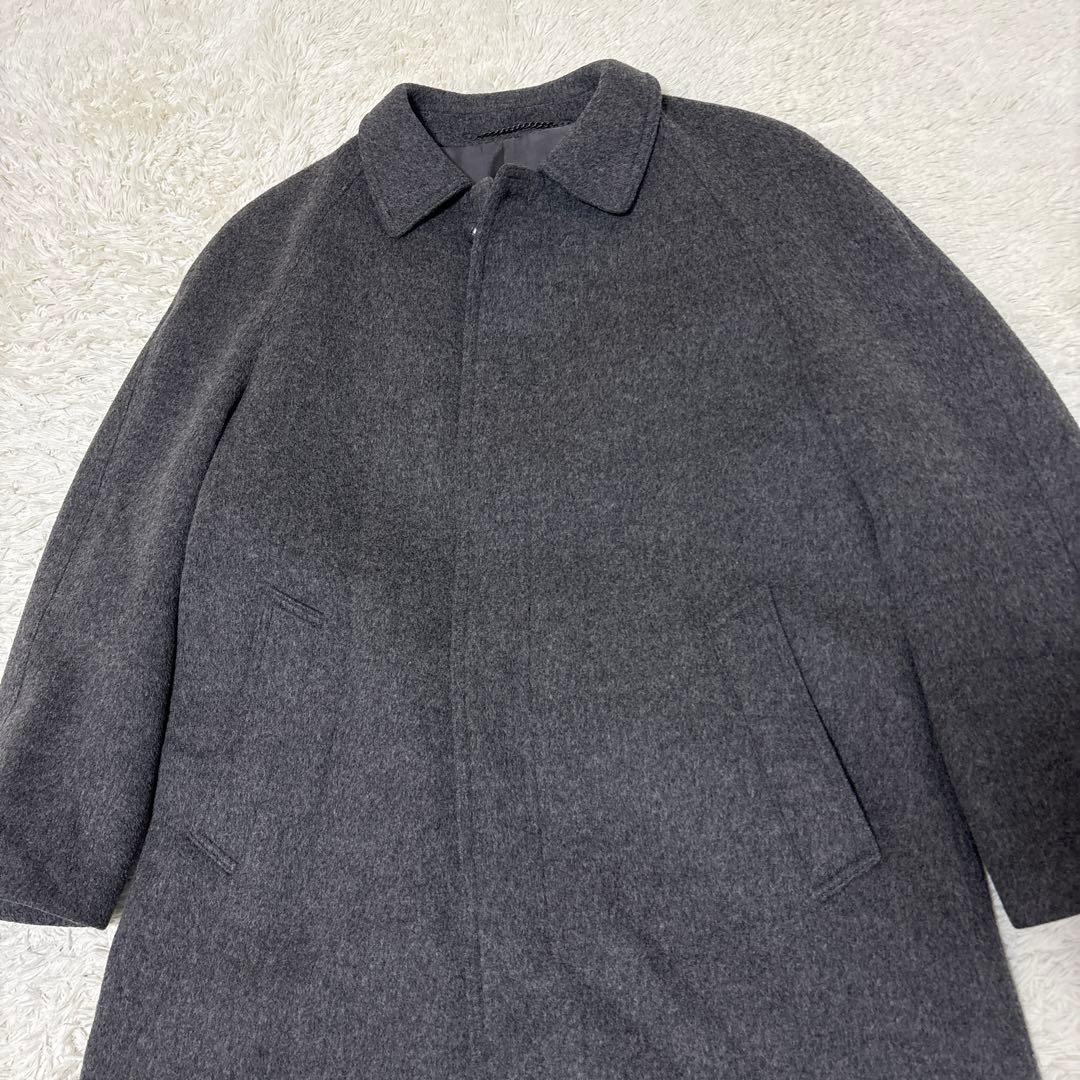 美品【レアカラー】salko ローデンコートXL　灰　膝下　くるみB 裏チェック