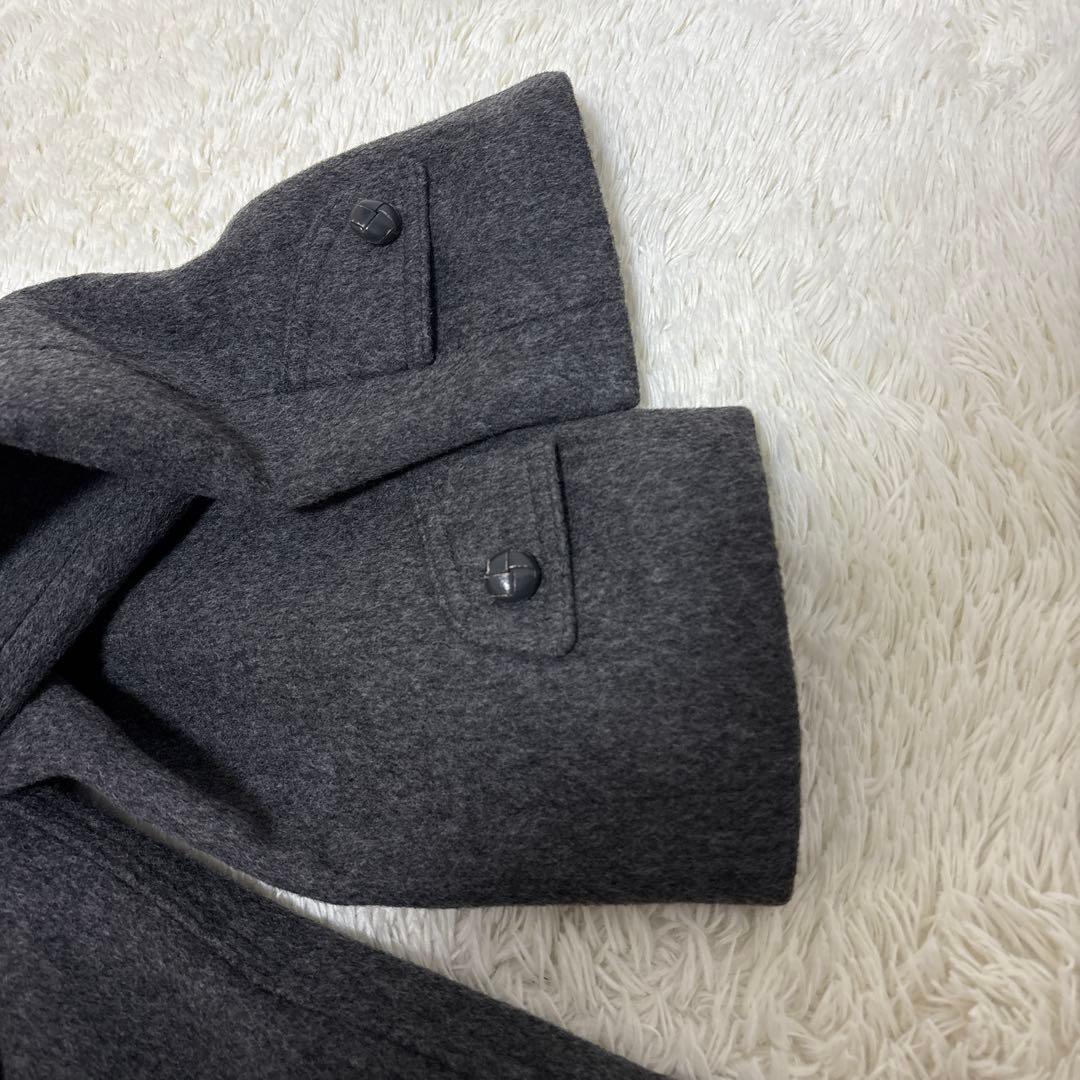 美品【レアカラー】salko ローデンコートXL　灰　膝下　くるみB 裏チェック