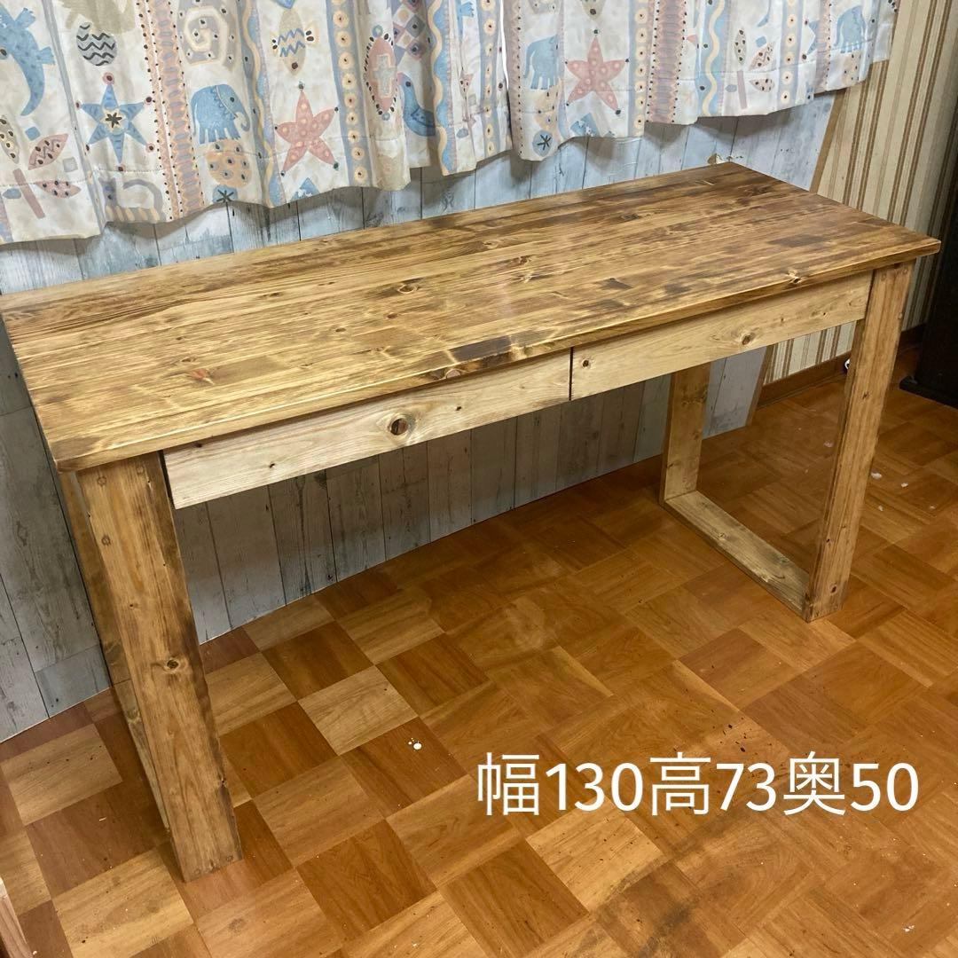 机 テーブル カウンター 幅130cm ヒノキの集成材