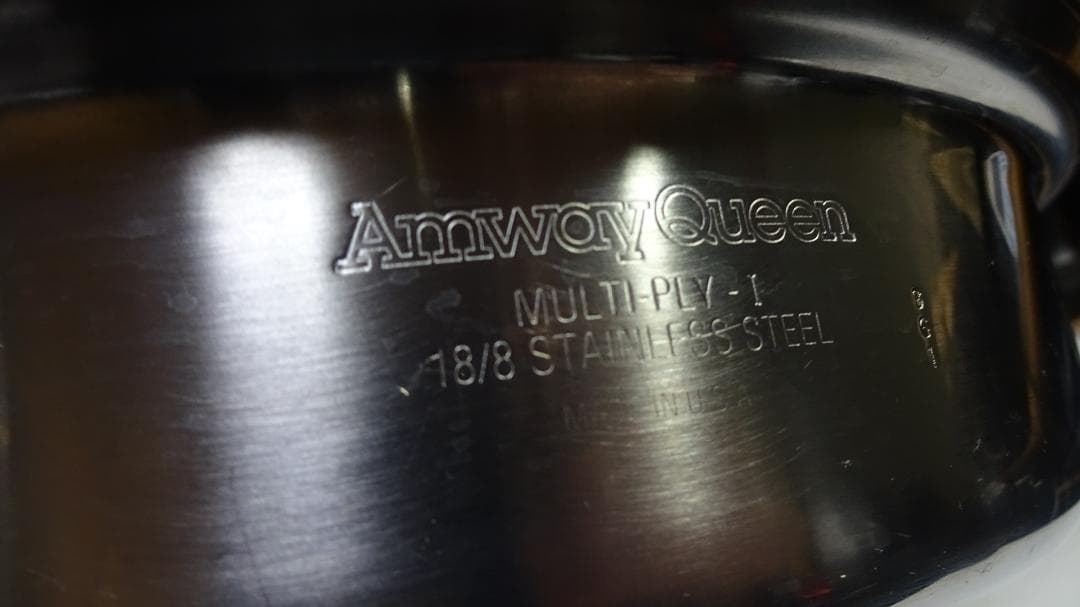 格安！Amway／アムウェイ クィーンクック 大・中フライパンセット 蓋付き