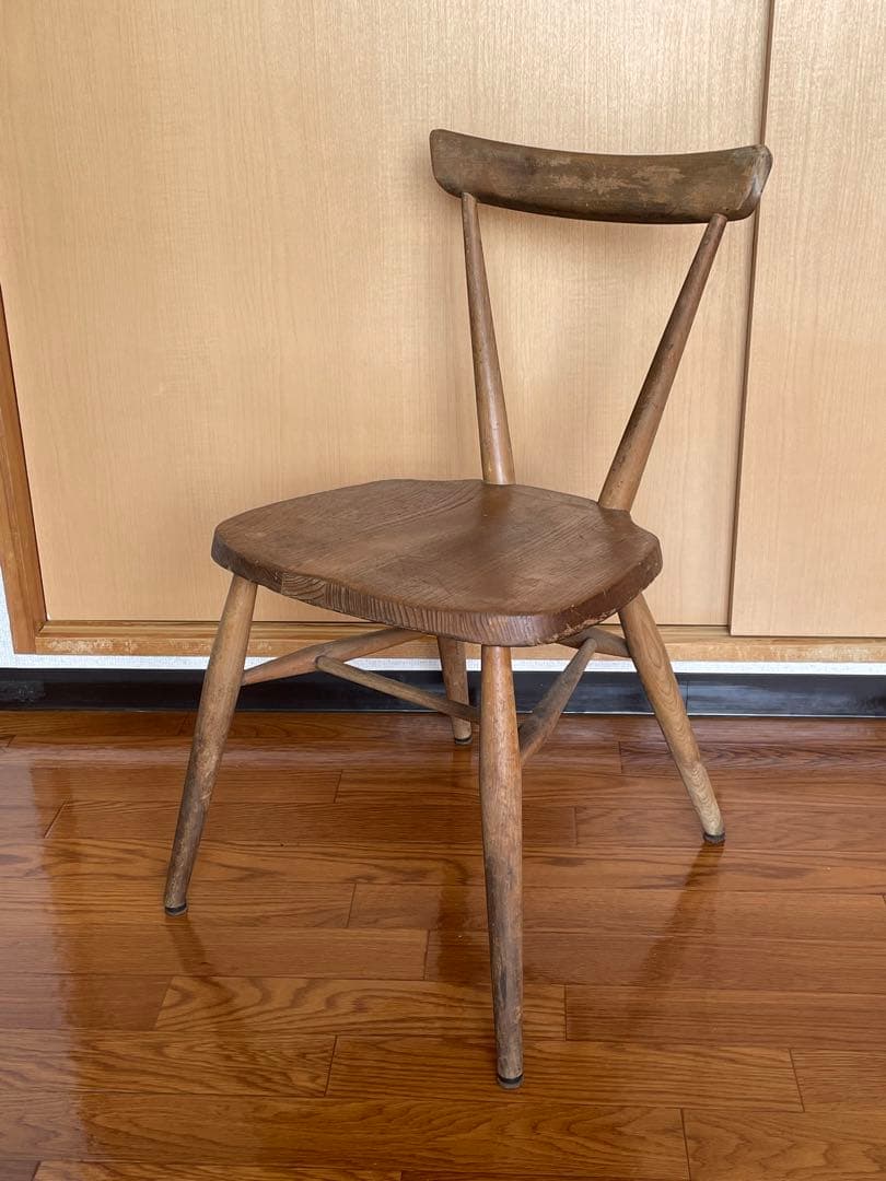 【希少】ビンテージ アーコール　ercol　スタッキングチェア　シングルバック