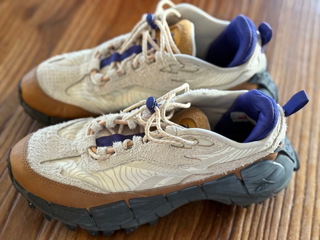 SY　リーボック　zigkinetica 24.5cm ベージュ　ブルー