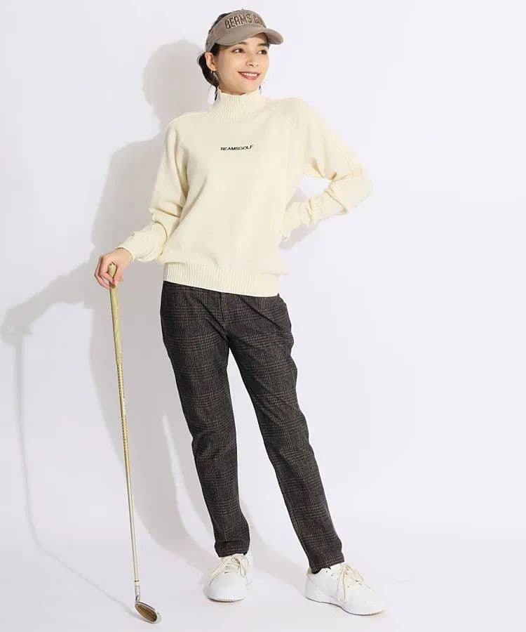 ★美品★BEAMS　GOLF　フロントロゴハイネックニット　サイズ　L