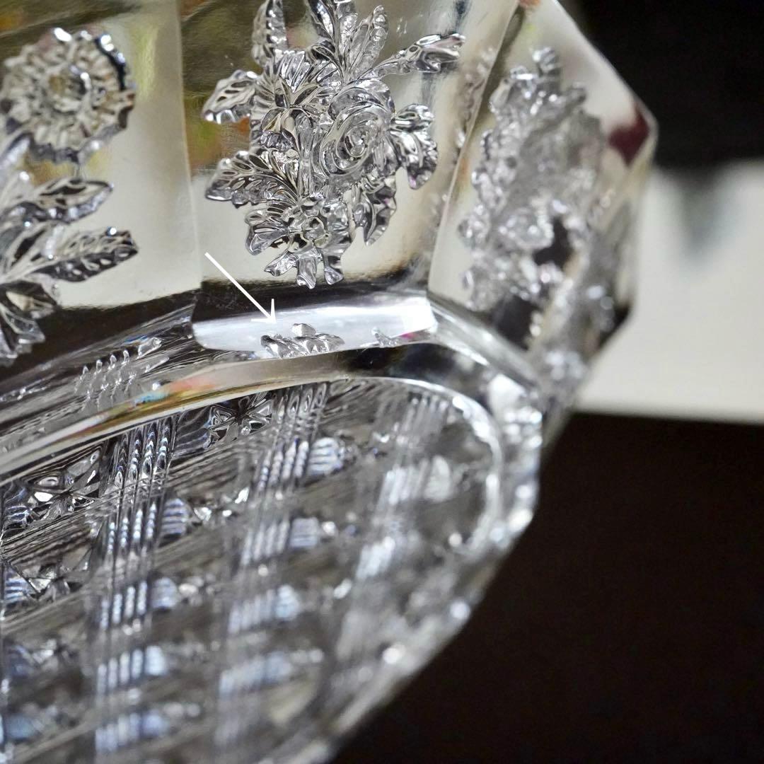 1840年★極希少オールドバカラBACCARAT 花紋クリスタル プレート お皿