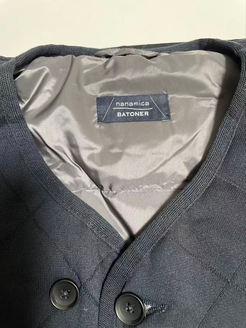 nanamica × BATONER ニット ダウン カーディガン