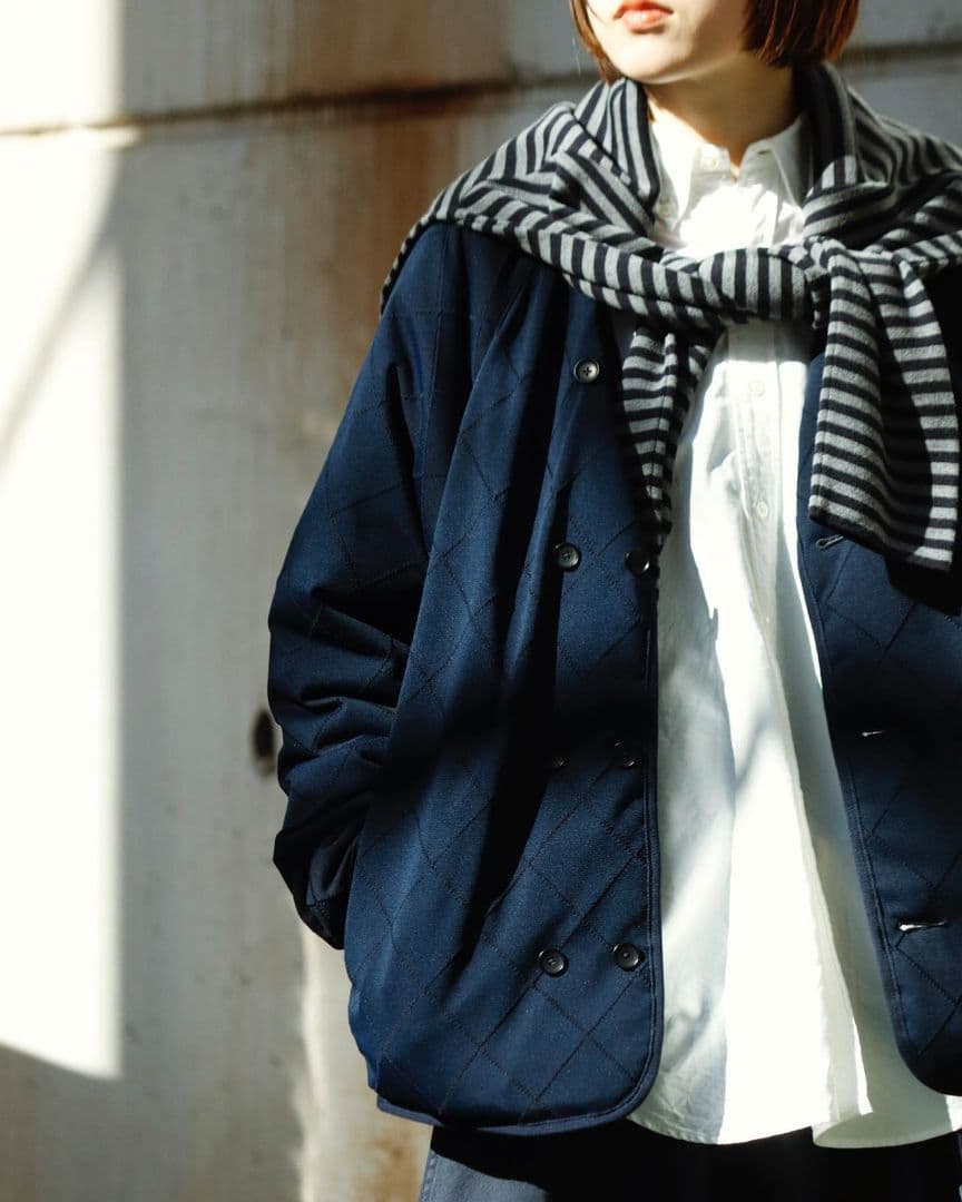 nanamica × BATONER ニット ダウン カーディガン