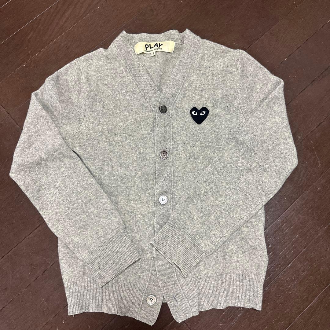 PLAY COMME des GARÇONS グレー カーディガン S