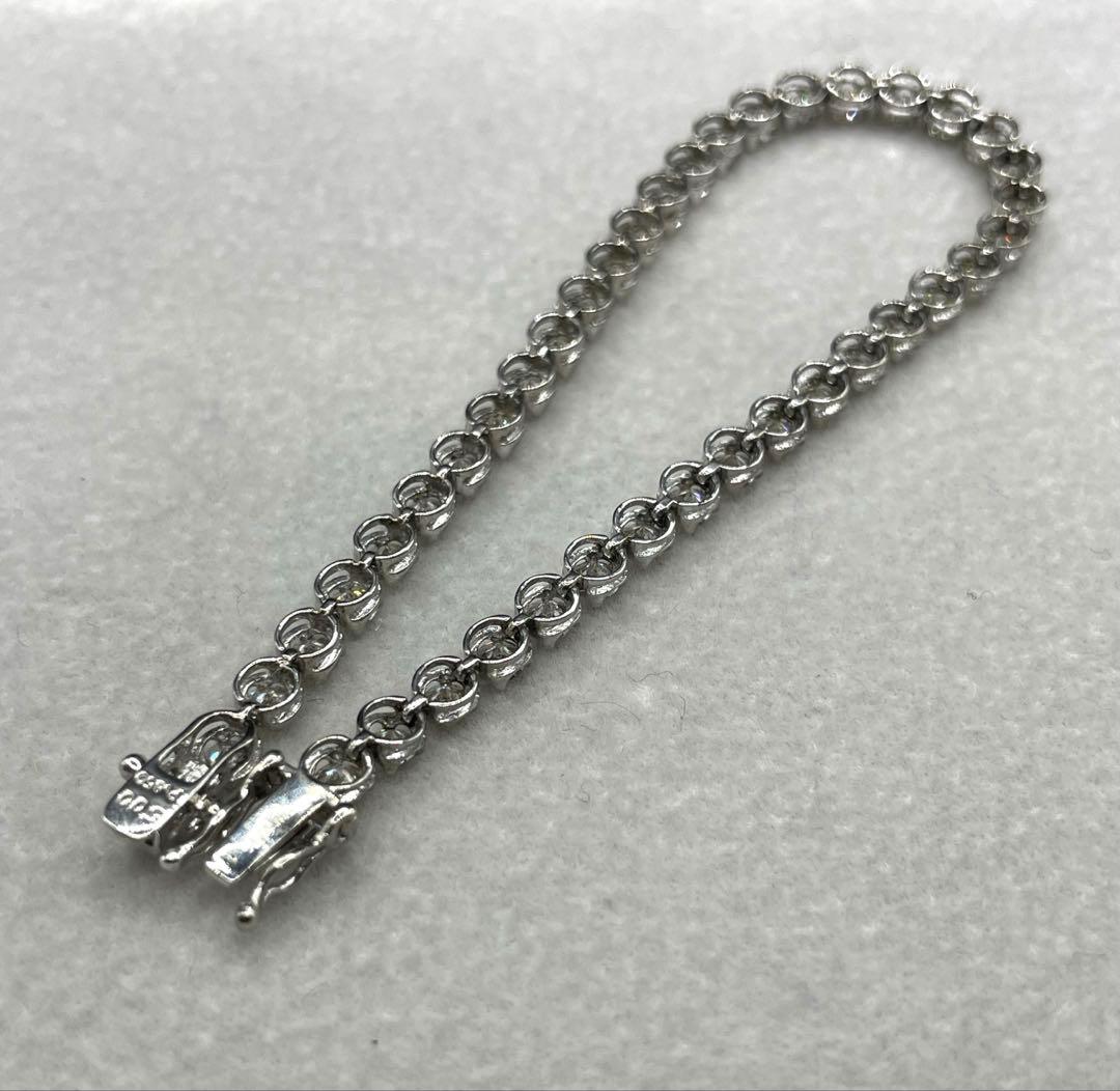 最終交渉可JA79★最高級 ダイヤ5ct pt テニスブレス鑑別付