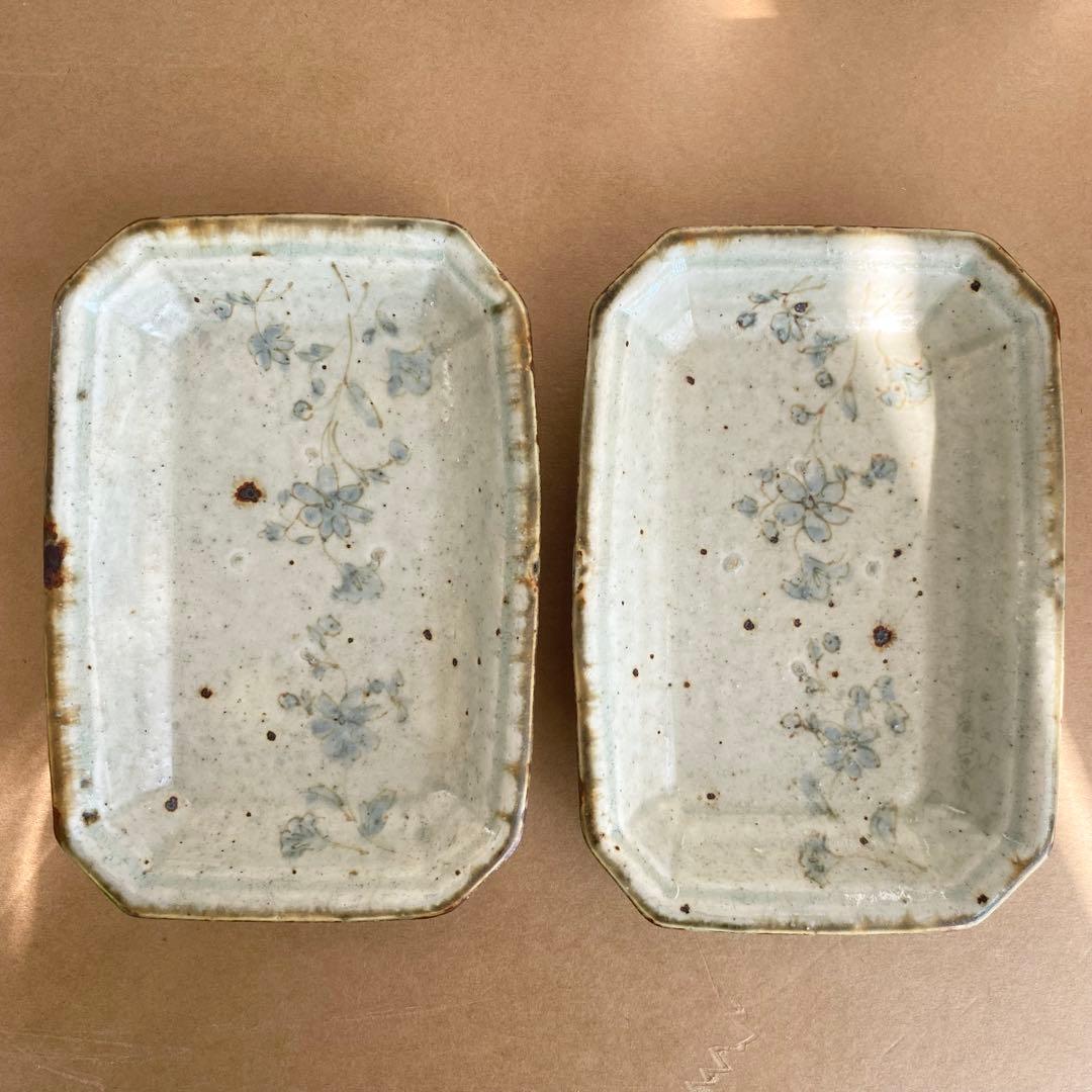 コウホ窯　市野吉記　八角皿　2枚セット