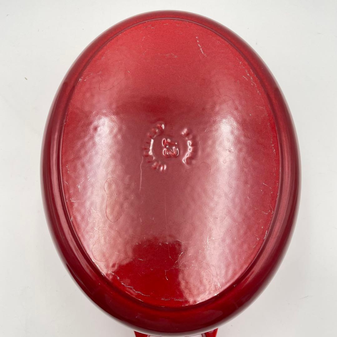 LE CREUSET ココット　オーバル　27cm チェリーレッド　両手鍋