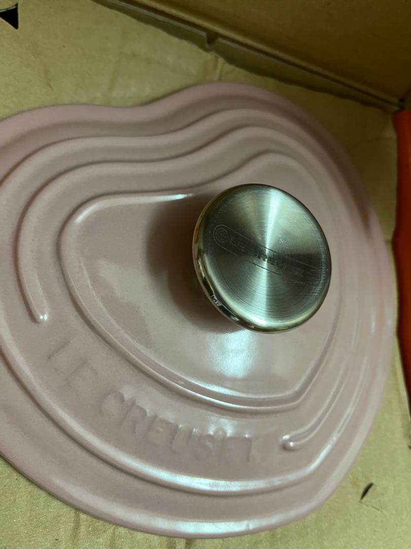 LE CREUSET ハート型鍋 ピンク　アンティークローズ
