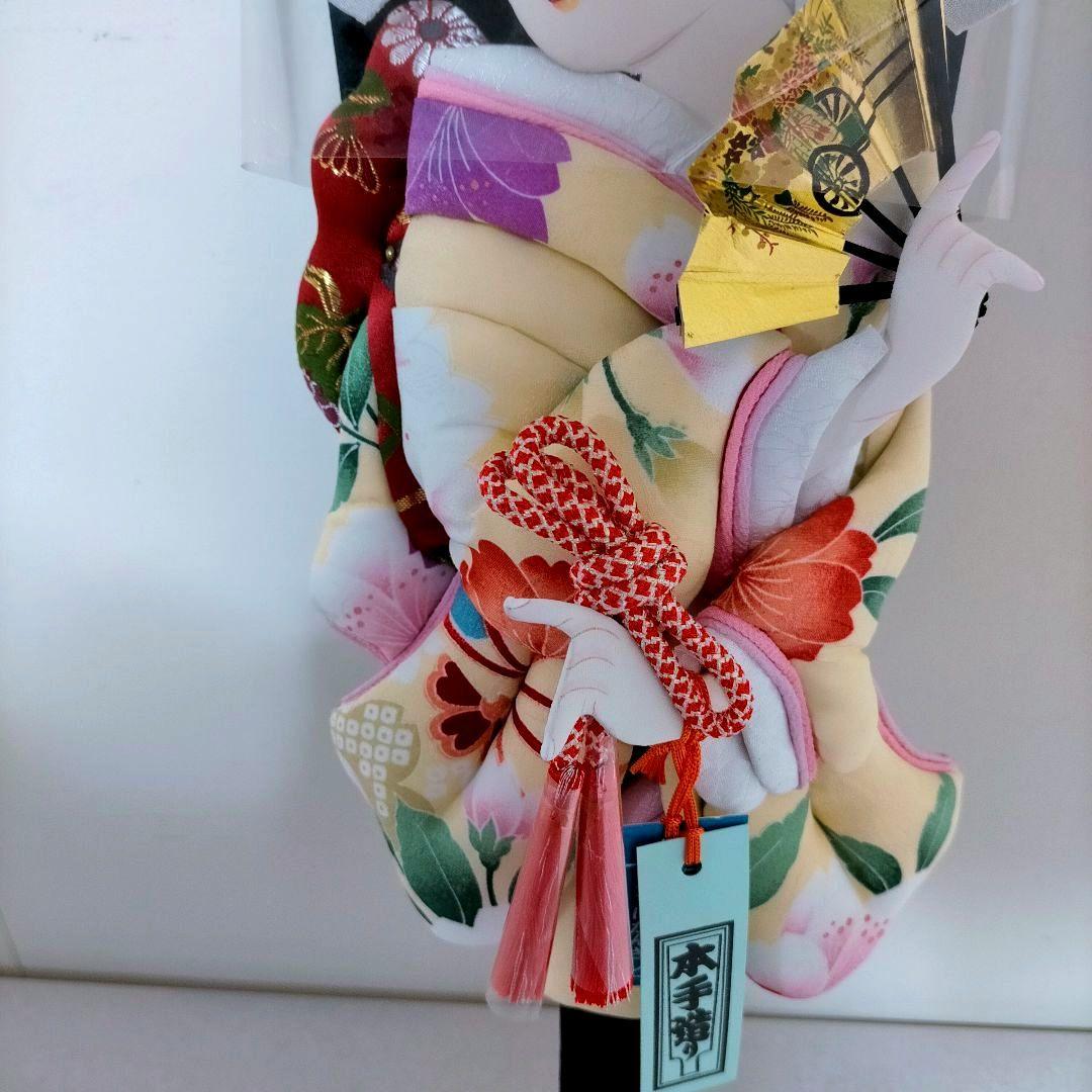 羽子板 新品 13号 パノラマ ガラスケース 桃 道明寺 友禅