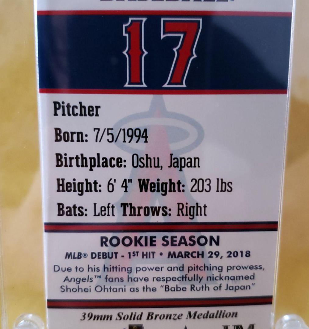 大谷翔平選手 メジャー初ヒット記念 チケット& デスクトップスタンド