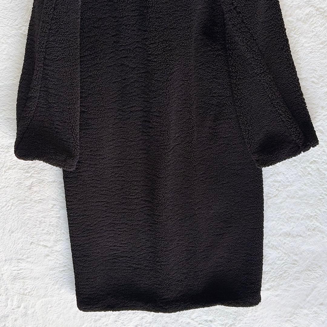 極美品✨完売入手困難【ザラ】テディベアコート エクストラロングボアコート 黒XS