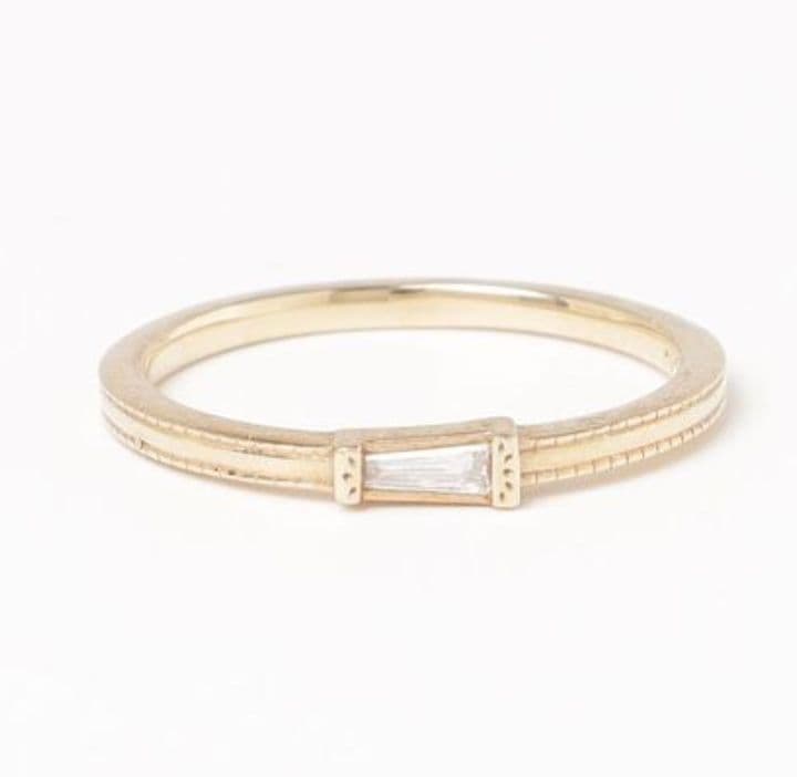 ageteアガットK10バケットダイヤモンドリング