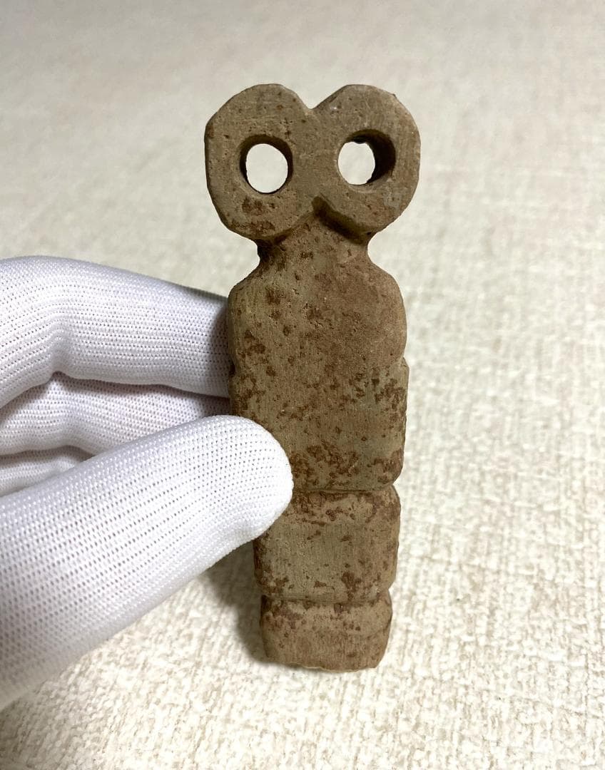 【希少作品】石彫「全知の目」像 紀元前3000年 古代シリア・テル・ブラック