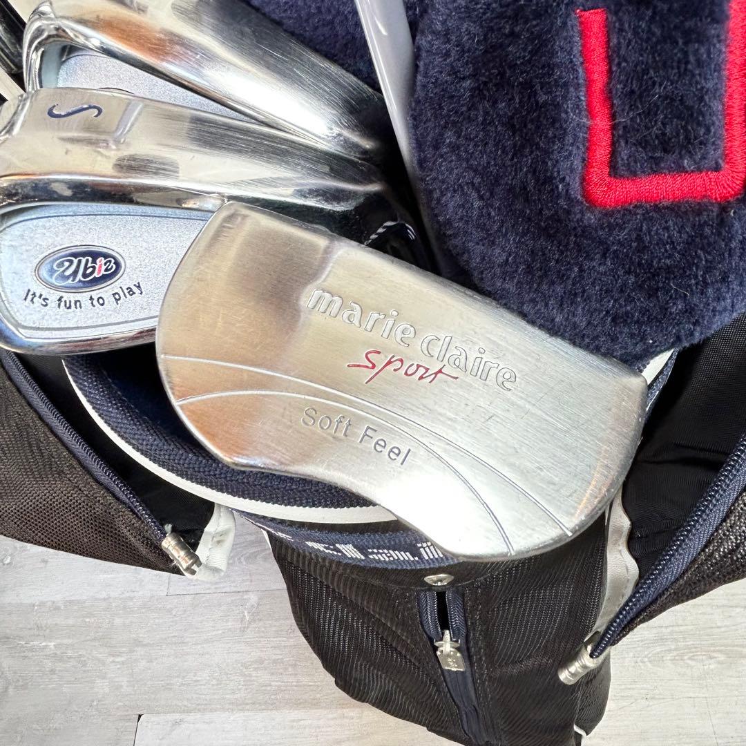 【レディース右】マリクレール ubiz レディースゴルフセット　初心者　デビュー