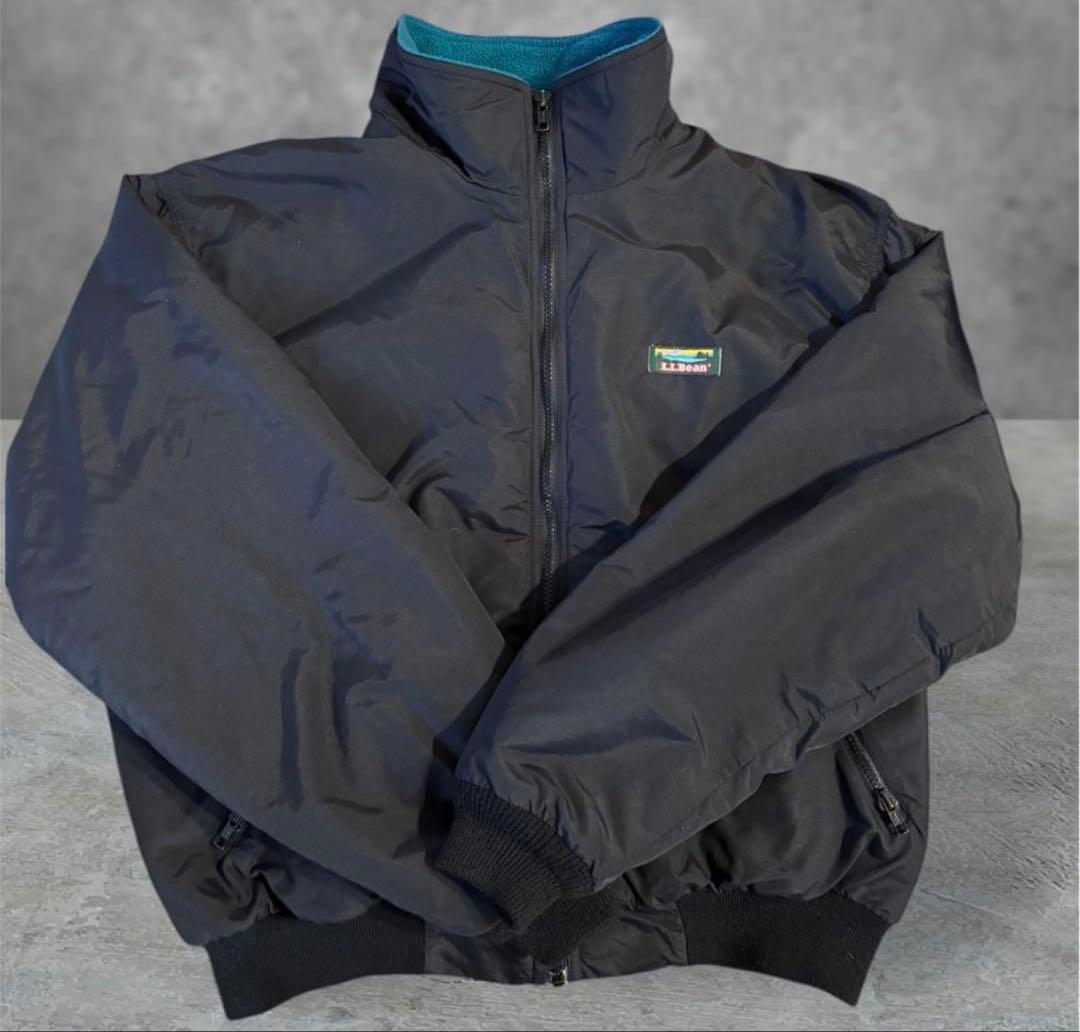 80s エルエルビーン　ウォームアップジャケット　ブラック　L