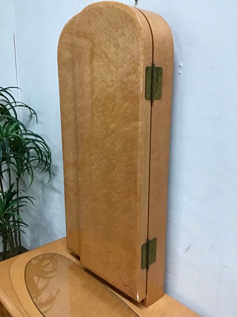 管277☆バーズアイメープル☆ミエミラー☆ドレッサー☆3面鏡