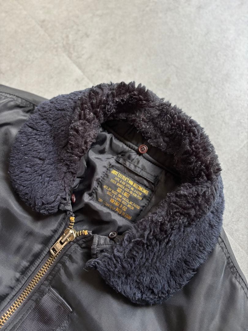 U.S. AIR FORCE B-15D フライトジャケット ブラック L 民間