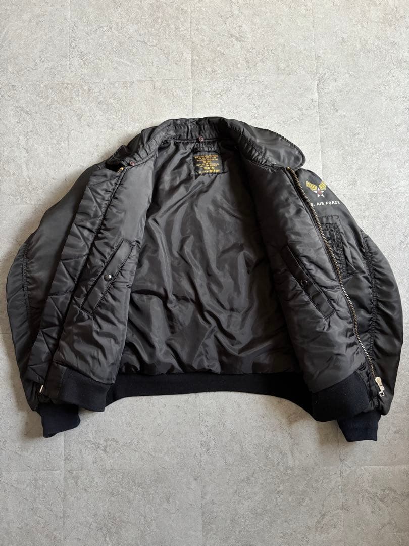 U.S. AIR FORCE B-15D フライトジャケット ブラック L 民間