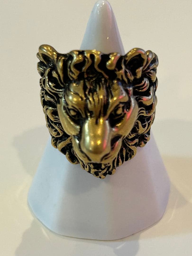 GUCCI ライオンヘッド ゴールドリング　23号