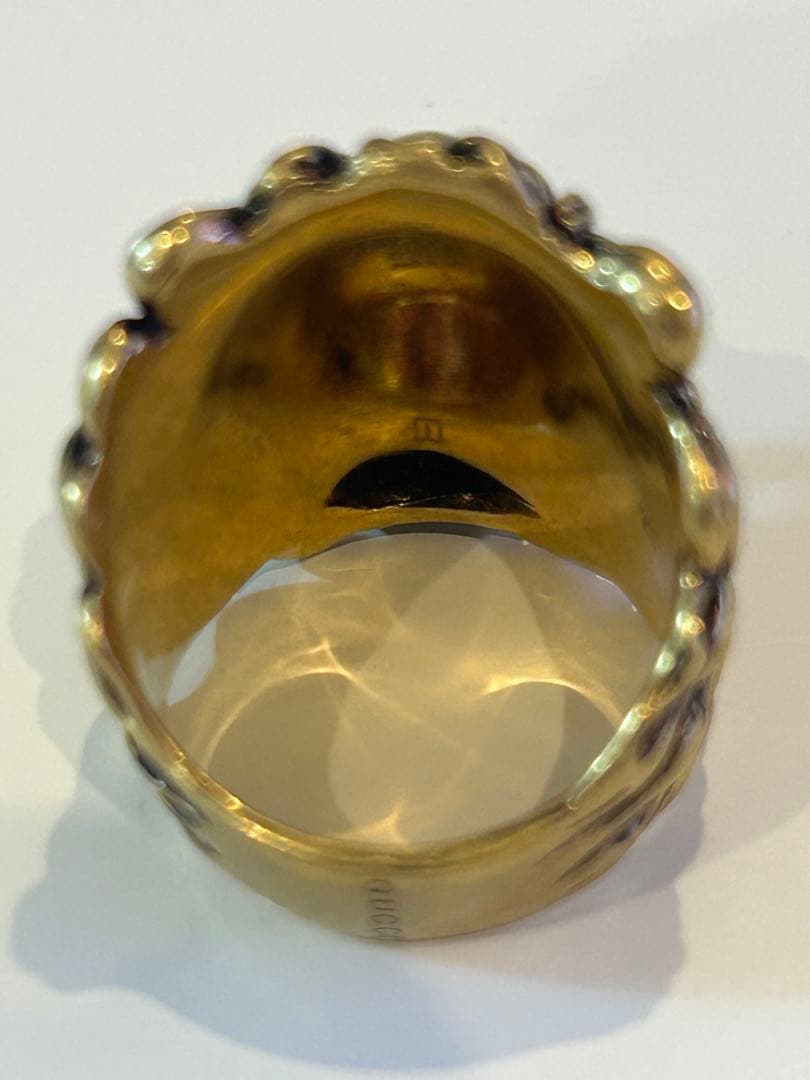 GUCCI ライオンヘッド ゴールドリング　23号