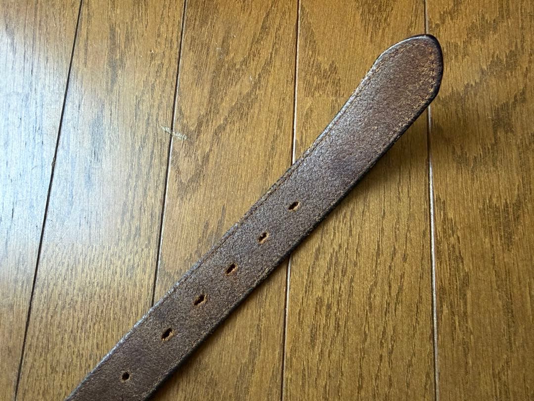 visvim レザーベルト ブラウン ステッチ 刻印