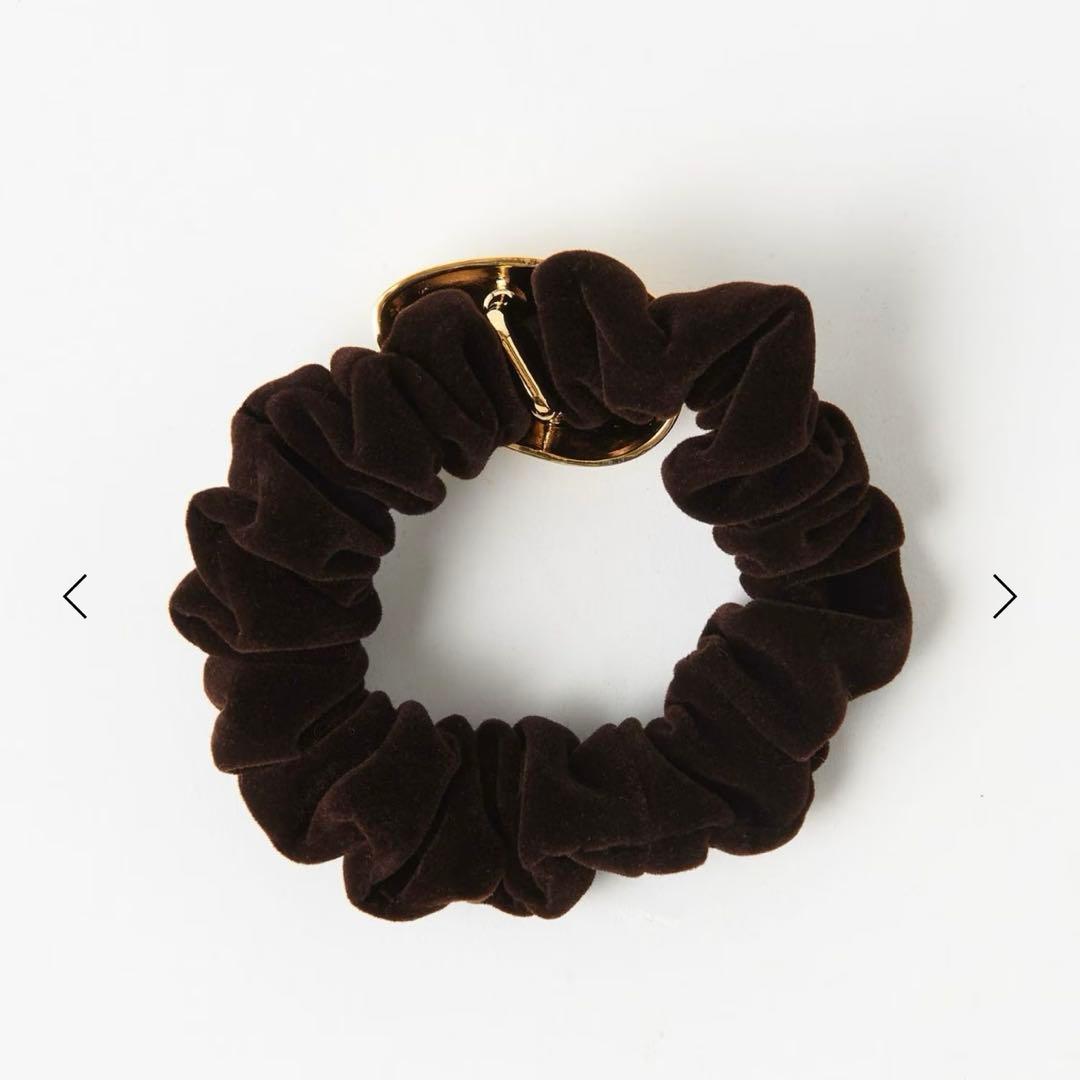 ももこさま専用【新品】LETICIA エッグ ベルベット シュシュ ブラウン