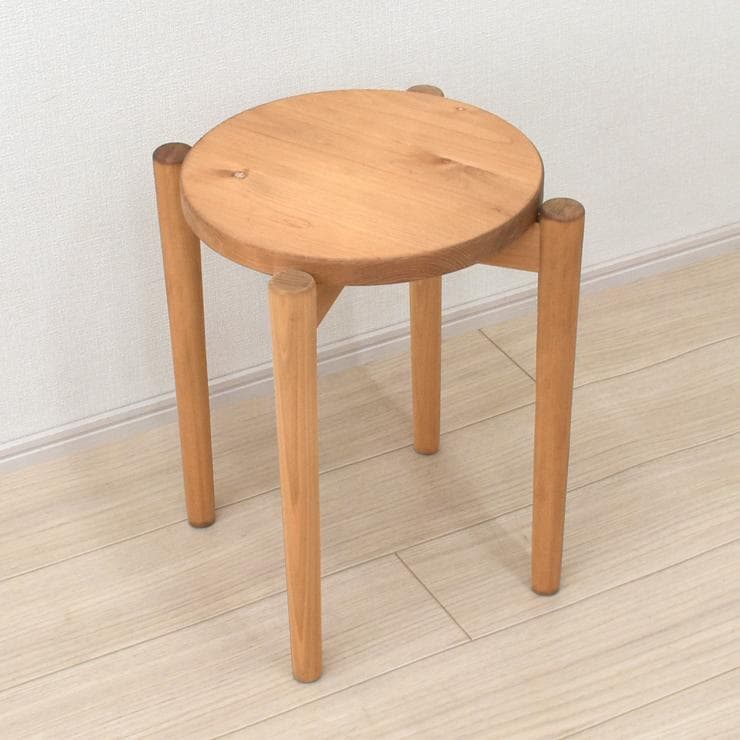 HPY ST HNK　スツール　ひのき国産　4脚（受注生産）　ナチュラル