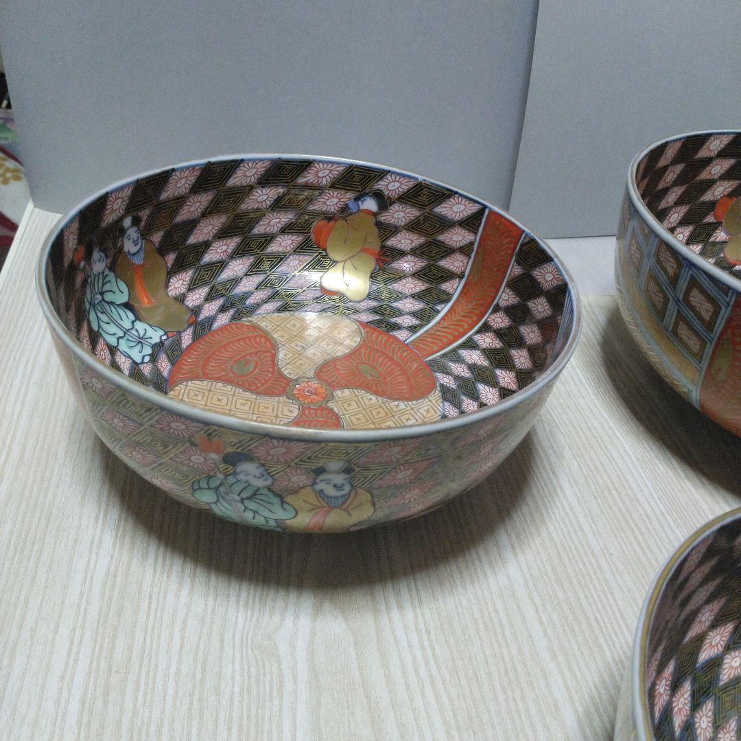 G*n様 特上手　古伊万里　金彩　色絵　賢人　そう図　深鉢　バラ売りも可能です。