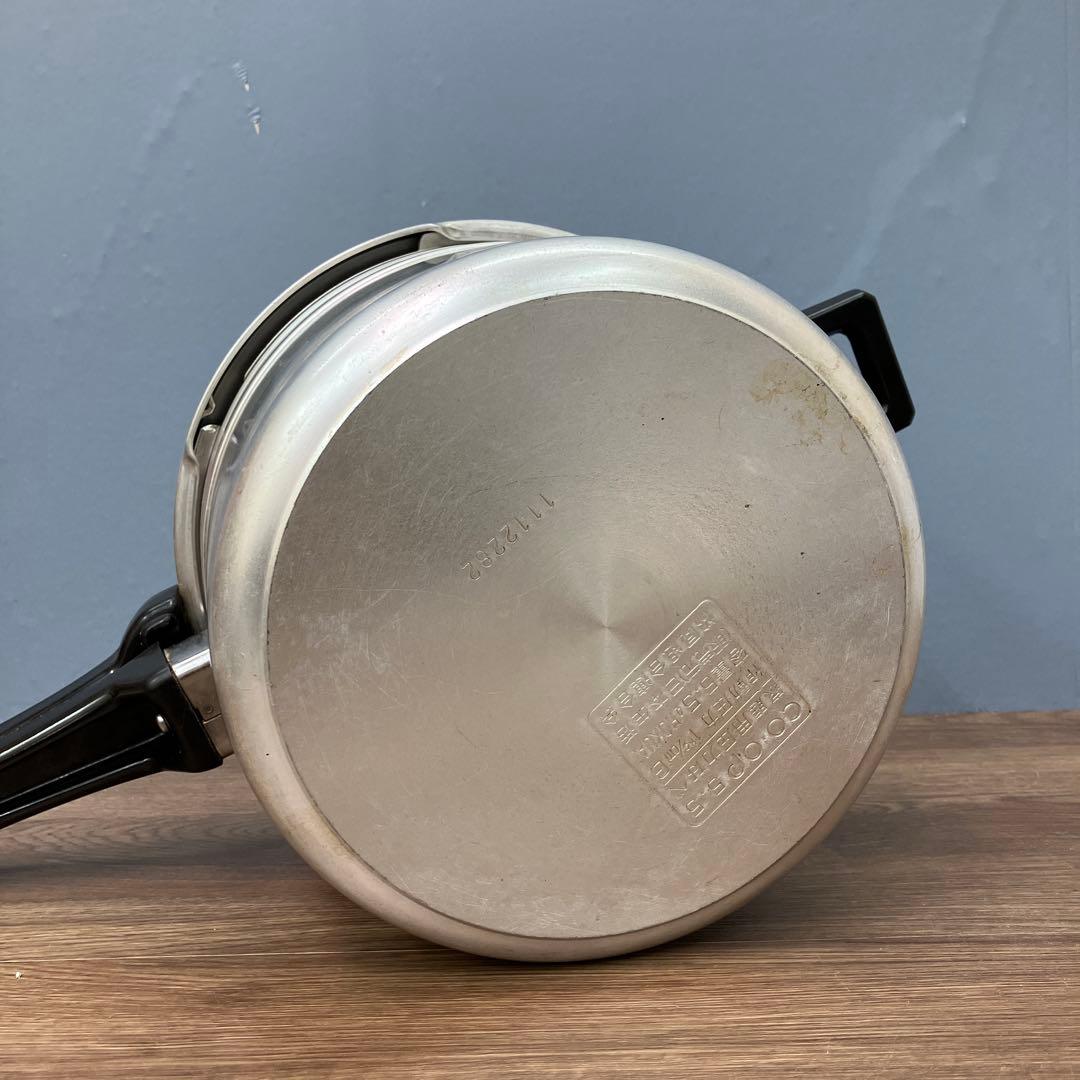 E-2 CO・OP 北陸アルミ 圧力鍋 5.5L 大容量 レトロ キッチン用品