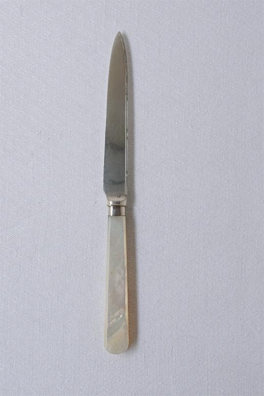 イギリスアンティーク　白蝶貝　マザーオブパール　カトラリー　フォーク＆ナイフ　A