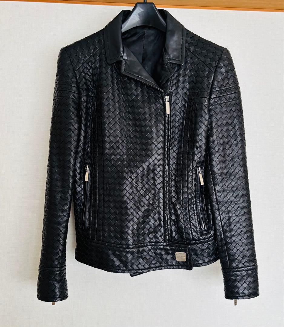 BOTTEGAVENETAボッテガヴェネタ イントレチャートライダースジャケット