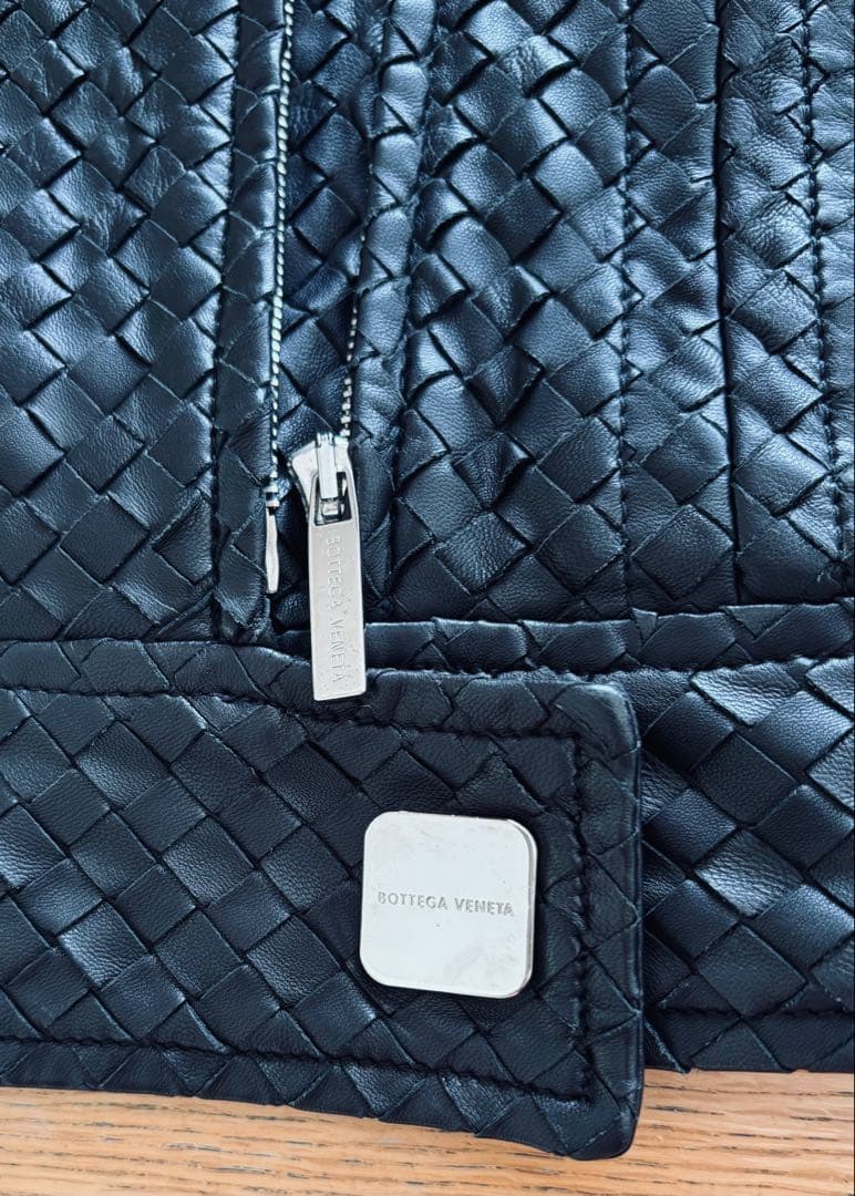 BOTTEGAVENETAボッテガヴェネタ イントレチャートライダースジャケット