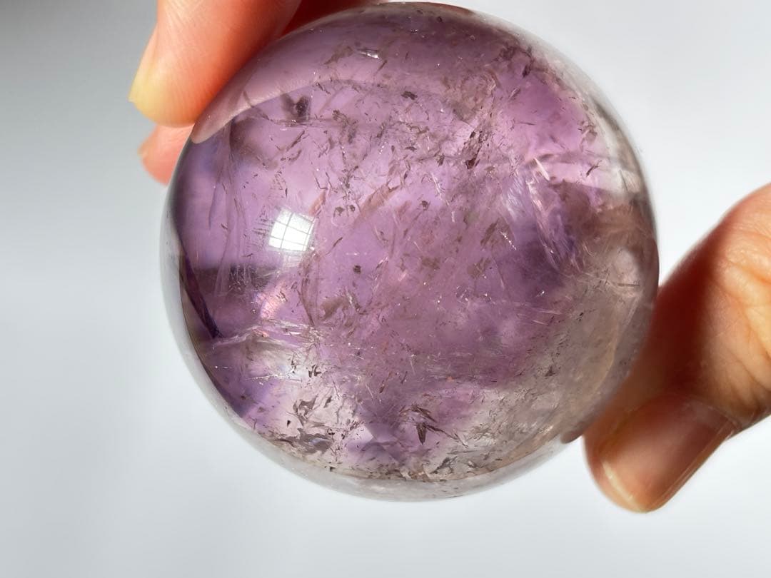 虹あり　ファントム　スモーキーアメジスト　vマーク　キラキラ　ブラジル