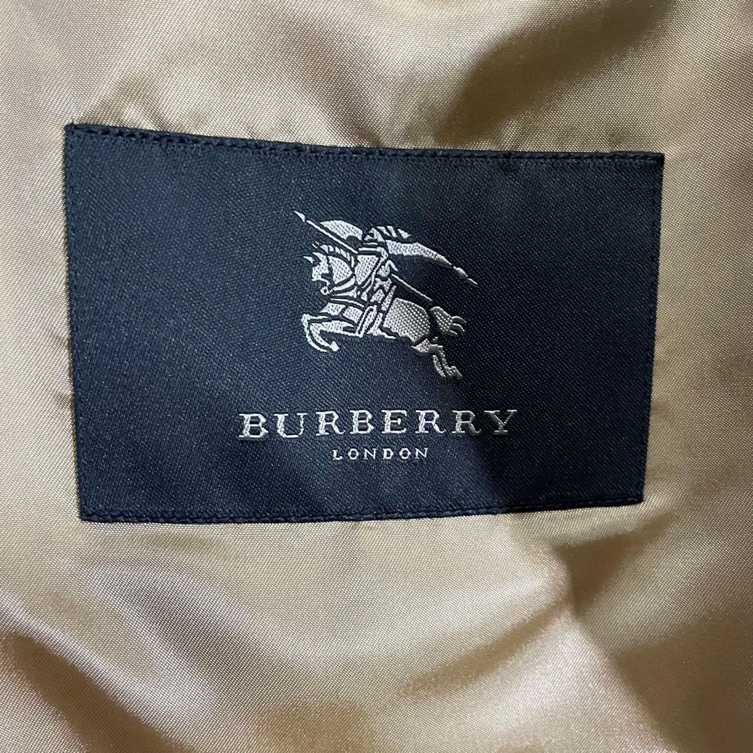 【ウールライナー付】バーバリー　裏地ノバチェック　ステンカラーコート　L