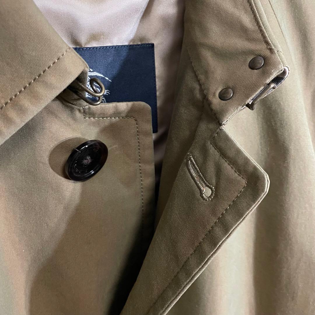 【ウールライナー付】バーバリー　裏地ノバチェック　ステンカラーコート　L