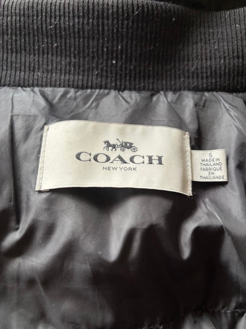 COACH コーチ❗️ダウンコート　ブラック　レディース　S ファー取り外し可❗️