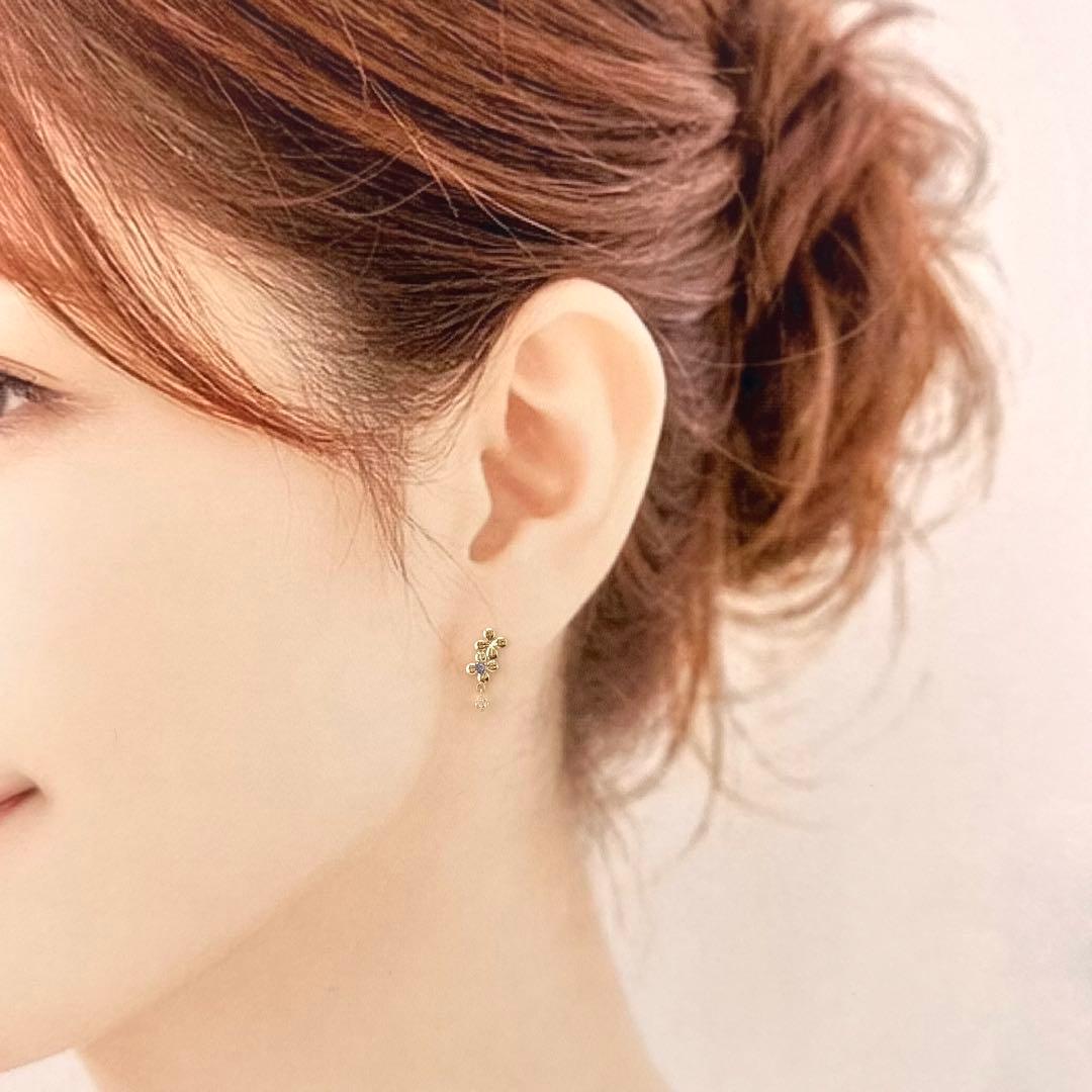 K10YG　タンザナイト　ホワイトトパーズ　天然石　イエローゴールド