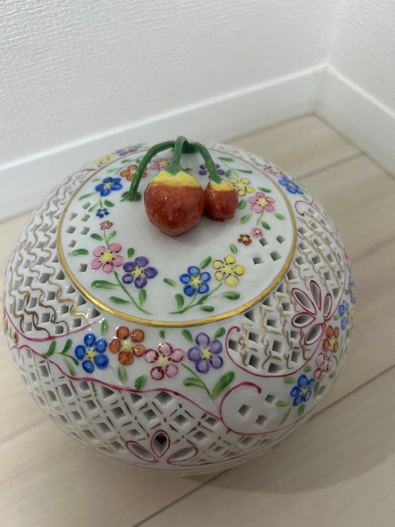 Herend ヘレンド　ボンボニエール　ファンタジー透かしボンボン入れ