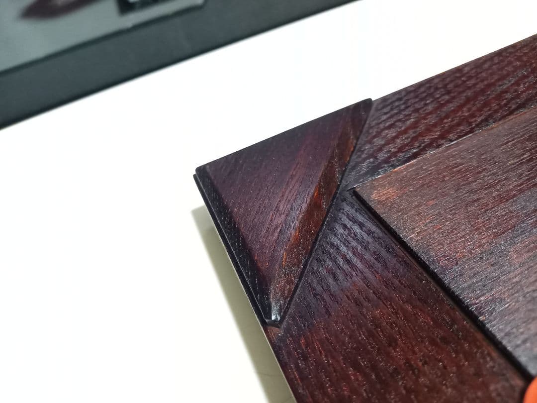 希少　型絵染　狩り文様　壺　作家　吉沢啓　欅　額装飾　作品