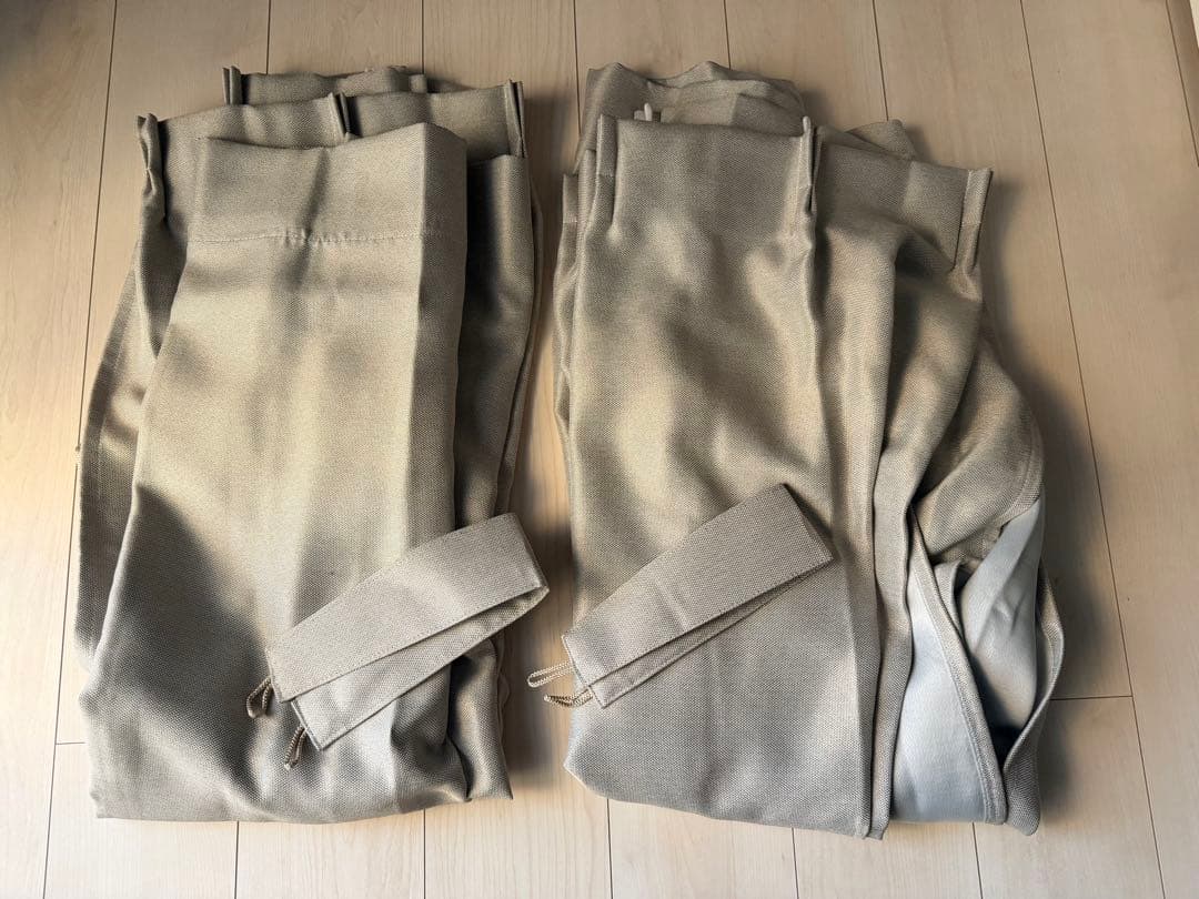 川島織物セルコン ロザルノ ドレープカーテン 2枚 100×200cm ベージュ