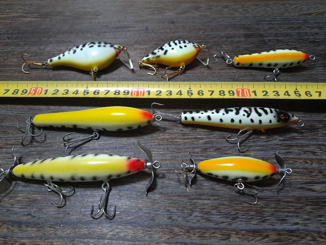 実釣未使用　美品　バルサ50　ホワイトコーチドッグ　7個セット　オリオリ　フグ