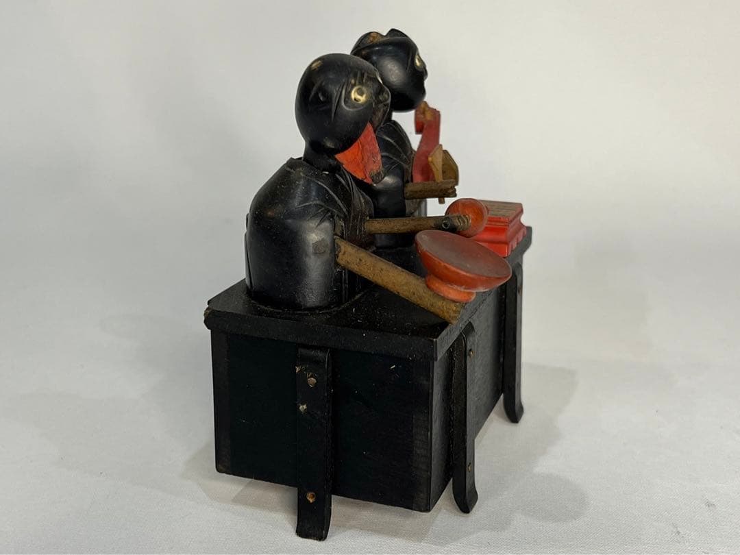 【希少】神戸人形 酒呑おとこと三味線おんな【からくり人形】