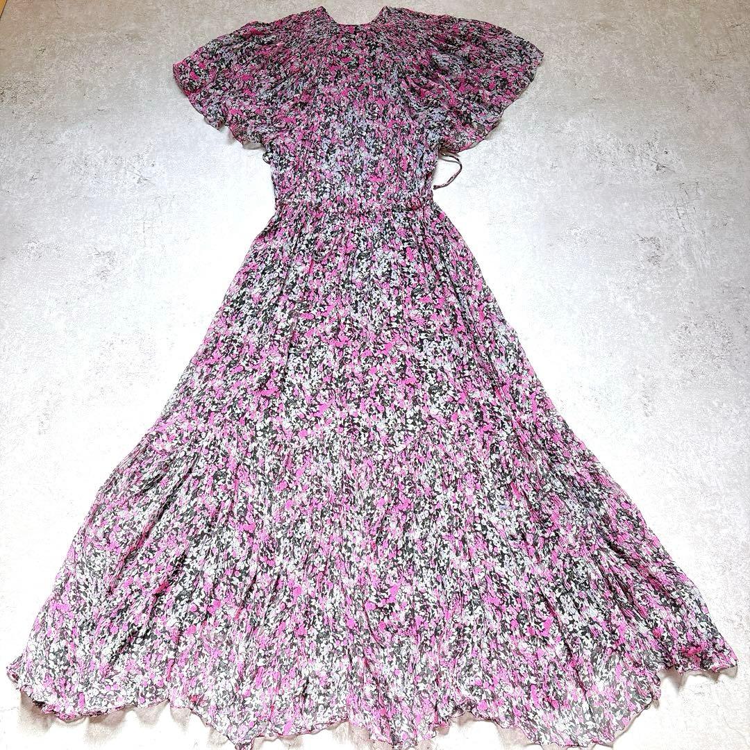 AYK 様ご予約✨美品イザベルマラン　シルクフラワープリントティアードワンピース